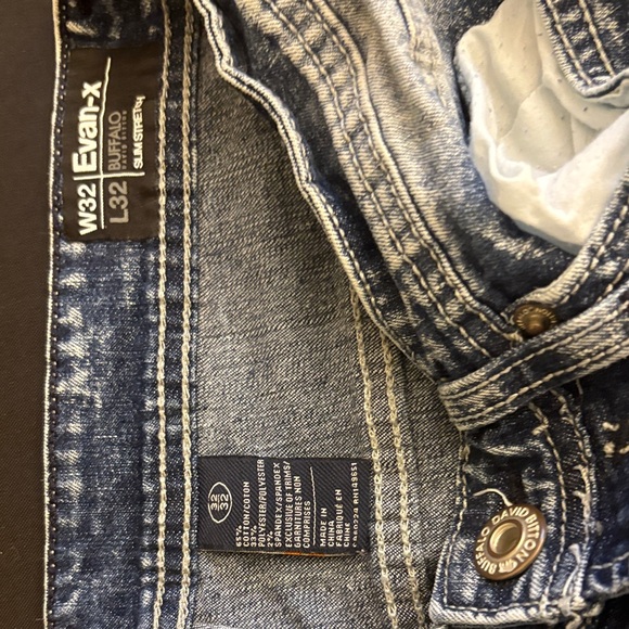 Buffalo David Bitton Men's Straight Jeans in Faded Blue - Picture 3 of 4